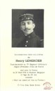 Le soldat français Henry LEMERCIER (sous-lieutenant) mort le 21 aout 1914 à Arsimont