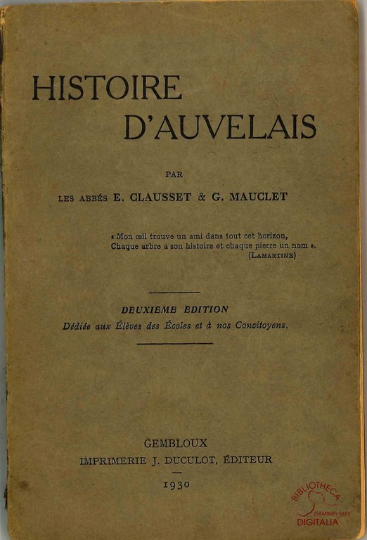 CLAUSSET, Edouard et MAUCLET, Gustave (Abbés)