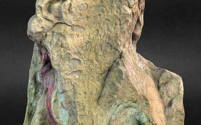 Velaine-sur-Sambre : polissoir recréé en 3 D par Laurence REMACLE