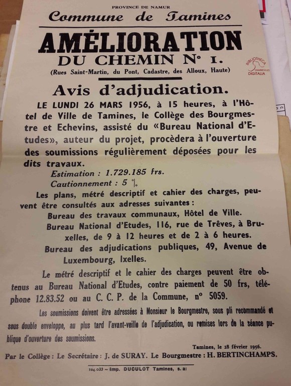 Affiche : amélioration du chemin n°1