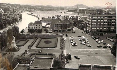 Tamines : vue aérienne de la Place Saint Martin