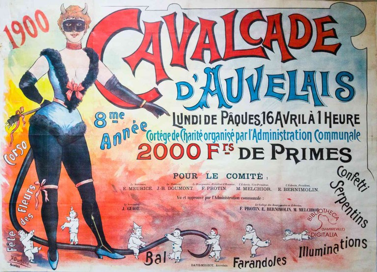 Affiche de la Cavalcade d'Auvelais de 1900