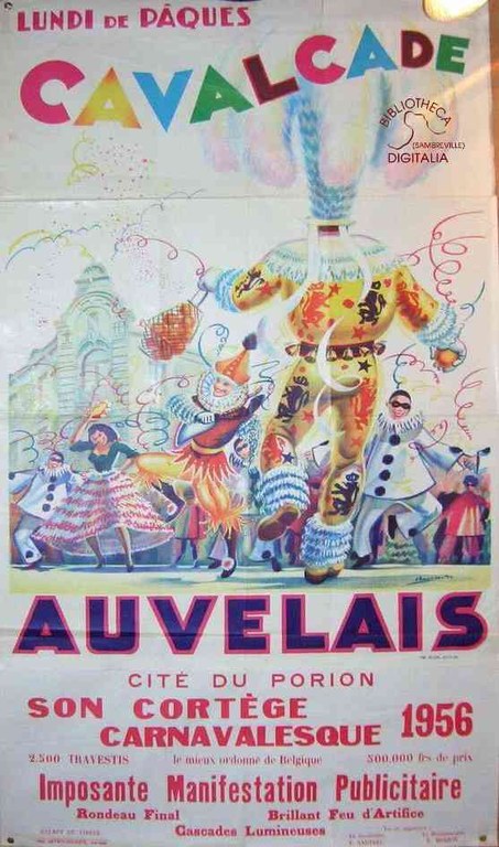 Cavalcade d'Auvelais Affiche de 1956