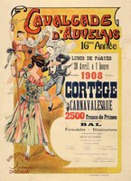 Affiche de la cavalcade d'Auvelais de 1908