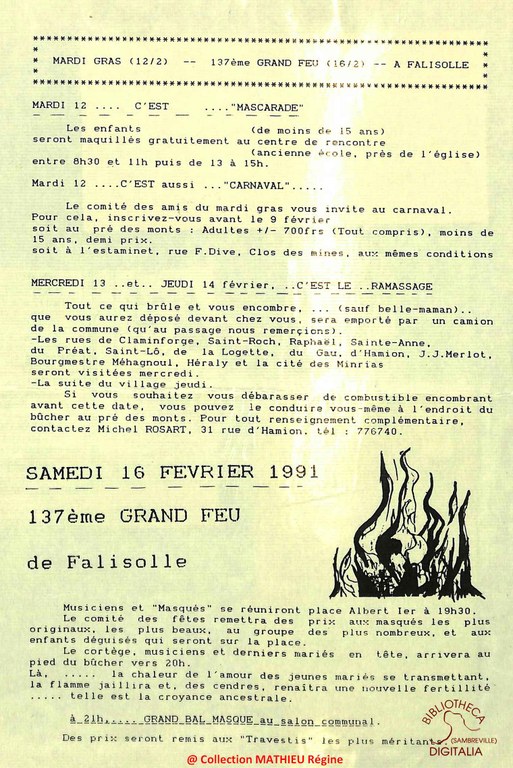 Falisolle 137ème Grand Feu