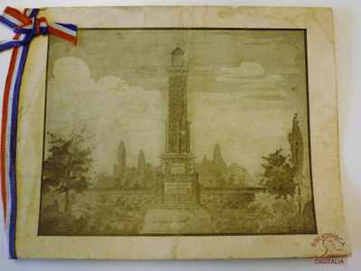 Menu de la cérémonie donnée lors de l'inauguration du Monument du Phare breton à Auvelais en 1934