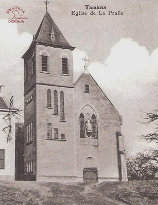 Tamines : Eglise de la Praile (façade)