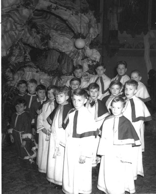 Tamines : intérieur de l'Eglise des Alloux. Un Noël aux Alloux