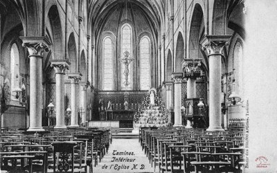 Tamines : intérieur de l'Eglise Notre-Dame des Alloux