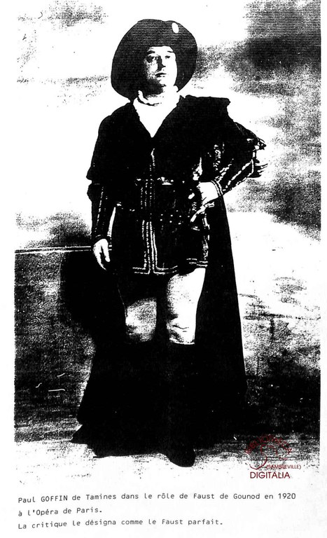 Paul GOFFIN costumé pour son rôle dans Faust