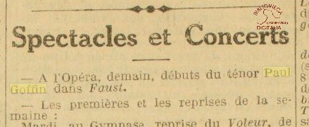 Article tiré du journal français : "La Liberté" du 28 septembre 1919