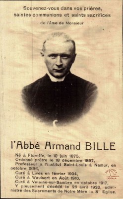 Velaine-sur-Sambre : l'Abbé Armand BILLE