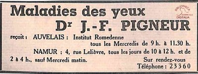 Auvelais : Docteur J.-F. PIGNEUR