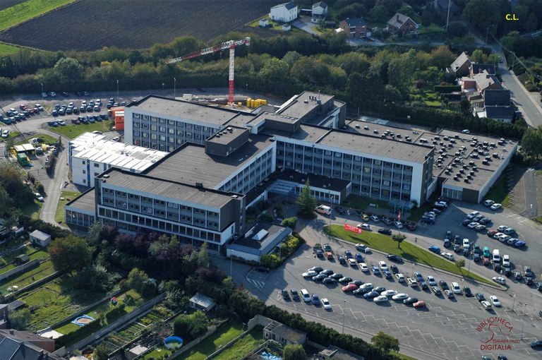 Auvelais : vue aérienne du Centre Hospitalier Régional du Val de Sambre