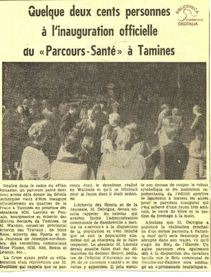 Tamines : inauguration officielle du "Parcours-Santé"