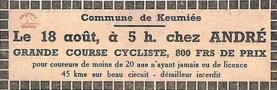 Keumiée : Grande course cycliste