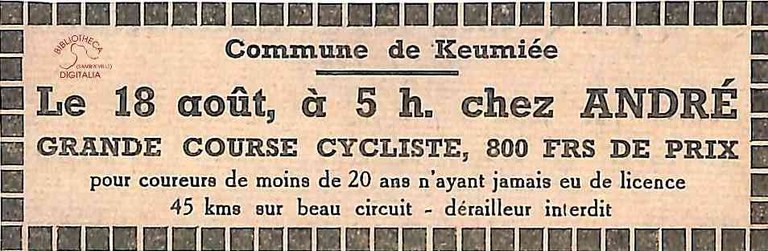 Keumiée : Grande course cycliste