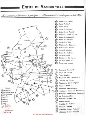 Entité de Sambreville. Monuments ou bâtiments à protéger - Sites naturels à aménager ou protéger
