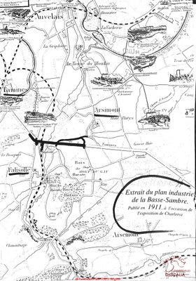Extrait du plan industriel de la Basse Sambre 1911