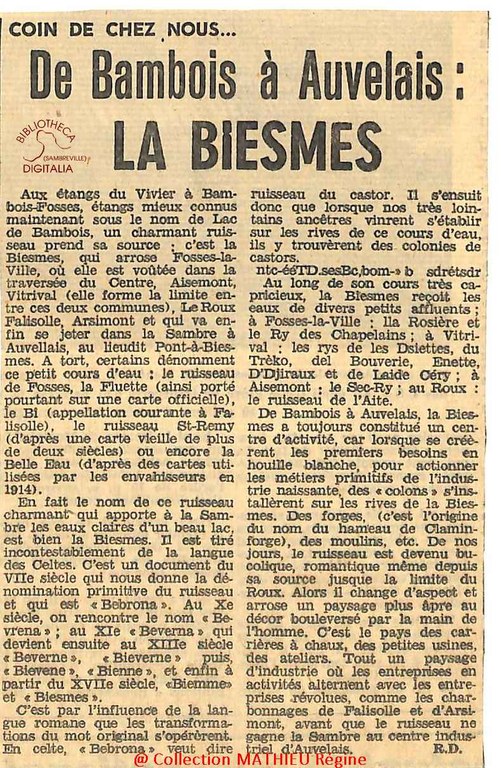 De Bambois à Auvelais : La Biesmes