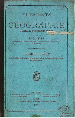 Eléments de Géographie à l'usage de l'enseignement primaire. Premier degré