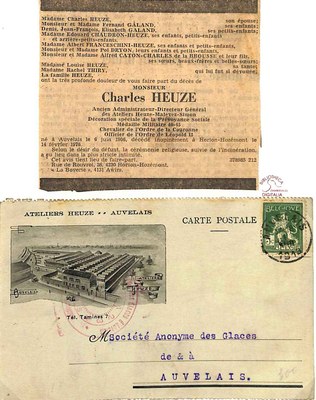 Avis de décès de Charles HEUZE (1906-1976)