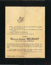Avis de décès de Nicolas-Joseph MEURANT