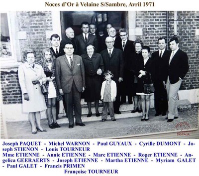 Velaine-sur-Sambre : noces d'or avril 1971