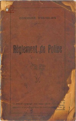 Auvelais : règlement de Police datée du 18 juin 1935