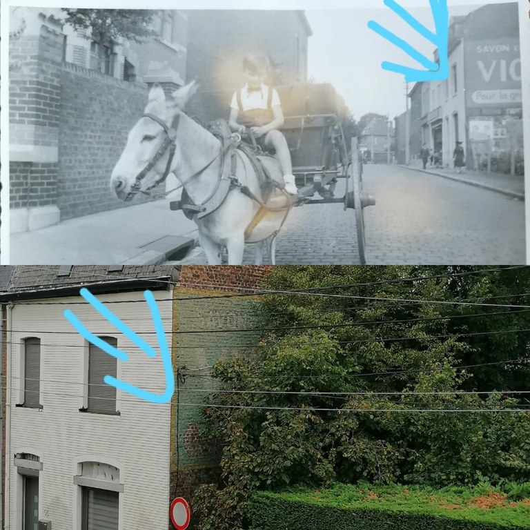 Auvelais : rue des Glaces nationales publicité murale