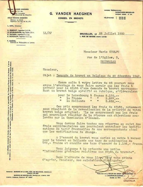 Moignelée : brevet pour l'invention d'un balai conçu par M. CILOFI Mario
