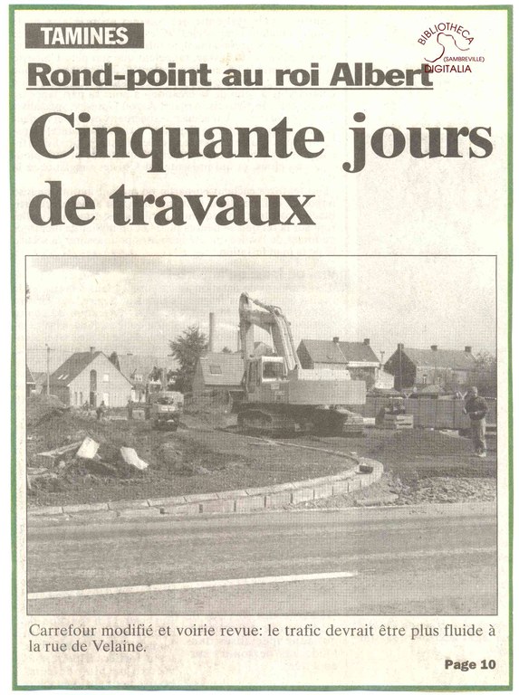 Tamines : aménagement du rond-point au Roi Albert