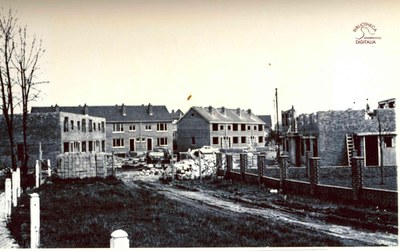Tamines : construction de maisons dans le rue du Foyer
