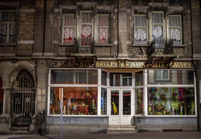 Tamines : rue de la Station, maison "Aux six brûlés & aux six sauvés"