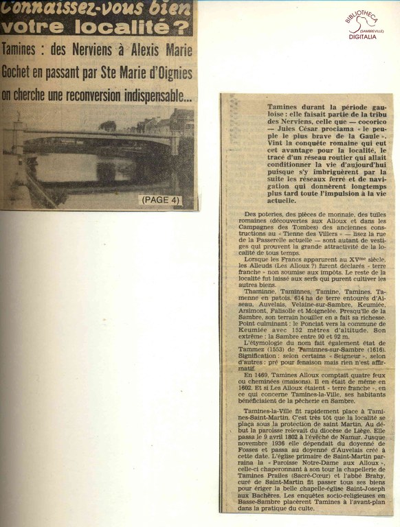 Tamines : son histoire