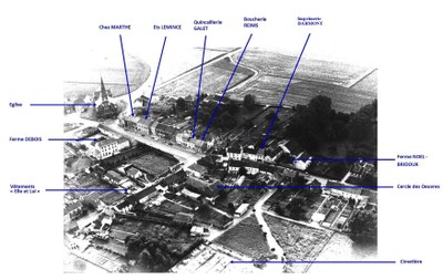 Velaine-sur-Sambre : vue aérienne