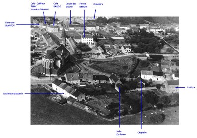 Velaine-sur-Sambre : vue aérienne